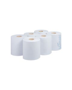 QCPW006 WHITE CENTRE PULL ROLLS 2PLY