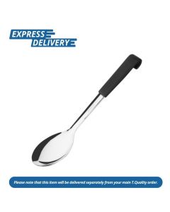 UNIS202 VOGUE BLACK HANDLED SERVING SPOON 340MM