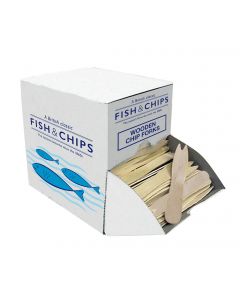 RCHF000 BLUE FISH WOODEN CHIP FORKS