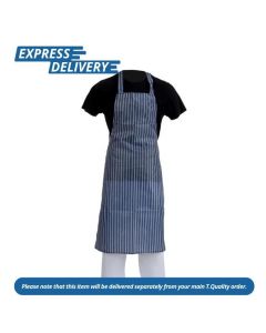 UNIS134 WHITES WATER RESISTANT BIB APRON BLUE AND WHITE