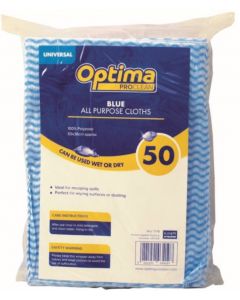 QAPC050 OPTIMA PROCLEAN BLUE ALL PURPOSE CLOTHS 50'S