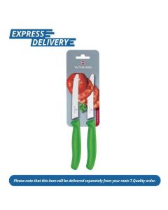 UNIS203 VICTORINOX SERRATED TOMATO/UTILITY KNIFE 11CM GREEN (PACK OF