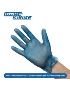 UNIS528 VOGUE POWDERED VINYL GLOVES BLUE LARGE