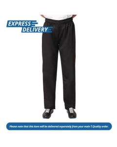 UNIS015 ESSENTIALS CHEF TROUSERS BLACK 2XL