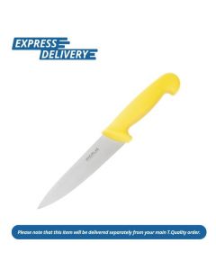 UNIS173 HYGIPLAS CHEFS KNIFE YELLOW 15.5CM