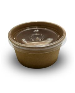 MKPL007 KRAFT PORTION POTS AND LIDS 7OZ