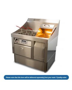 UHOP002 UNDER CANOPY FRYING RANGE - GAS SINGLE PAN WITH RH CHIP BOX