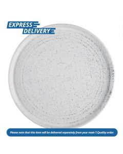 UNIS494 OLYMPIA CAVOLO WHITE SPECKLED FLAT ROUND PLATE - 270mm