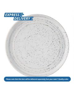 UNIS496 OLYMPIA CAVOLO WHITE SPECKLED FLAT ROUND PLATE - 180mm