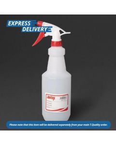 UNIS358 JANTEX COLOUR CODED TRIGGER SPRAY BOTTLE RED 750 ML