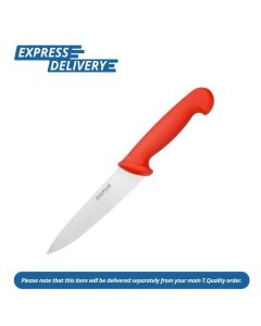 UNIS179 HYGIPLAS CHEFS KNIFE RED 15.5CM