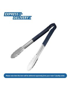 UNIS185 HYGIPLAS COLOUR CODED BLUE SERVING TONGS 300MM