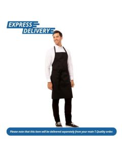 UNIS144 CHEF WORKS BIB APRON BLACK