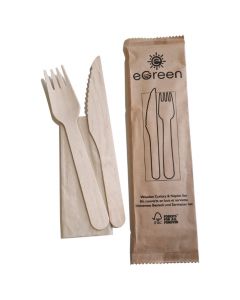 RWCS250 WRAPPED ENVIRO CUTLERY SET