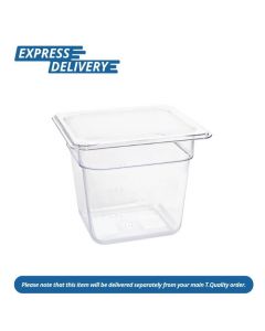 UNIS314 VOGUE POLYCARBONATE 1/6 GASTRONORM CONTAINER 150MM CLEAR