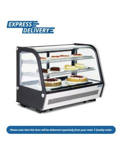 UNIS466 POLAR G-SERIES COUNTERTOP FOOD DISPLAY FRIDGE 160LTR BLACK