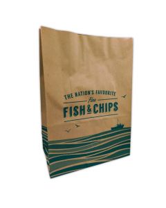 MBTS100 BROWN TRAWLER CARRY OUT BAG  320 x 140 x 410mm