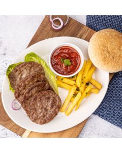 IBHB048 BULLYS SUPREME 4OZ HALAL 90% BEEF BURGER