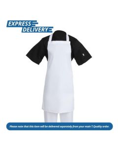 UNIS128 WHITES BIB APRON POLYCOTTON WHITE