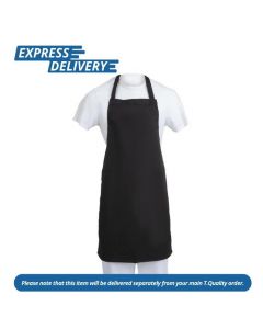 UNIS001 WHITES BIB APRON POLYCOTTON BLACK