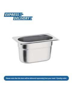 UNIS300 VOGUE STAINLESS STEEL 1/9 GASTRONORM TRAY 100MM