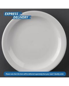 UNIS369 OLYMPIA ATHENA  NARROW RIMMED PLATES 254mm PACK OF 12