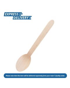 UNIS362 COMPOSTABLE WOODEN DESERT SPOONS (PACK 100)