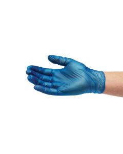 QBVM100 POWDER FREE BLUE VINYL GLOVES MEDIUM