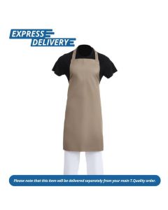 UNIS159 WHITES POLYCOTTON BIB APRON TAN