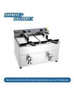 UNIS045 BUFFALO TWIN TANK INDUCTION FRYER 2X3KW