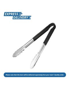 UNIS182 HYGIPLAS COLOUR CODED BLACK SERVING TONGS 300MM