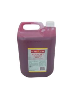NGRS005 GOLD STAR RASPBERRY SYRUP 5 LITRES