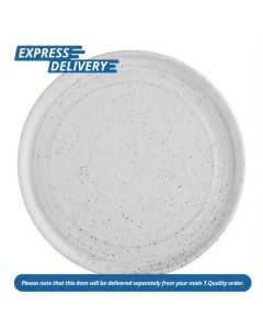 UNIS495 OLYMPIA CAVOLO WHITE SPECKLED FLAT ROUND PLATE - 220mm