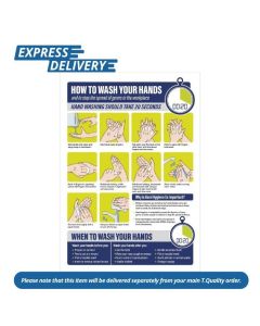 UNIS256 HOW TO WASH YOUR HANDS SIGN A4 SELF-ADHESIVE