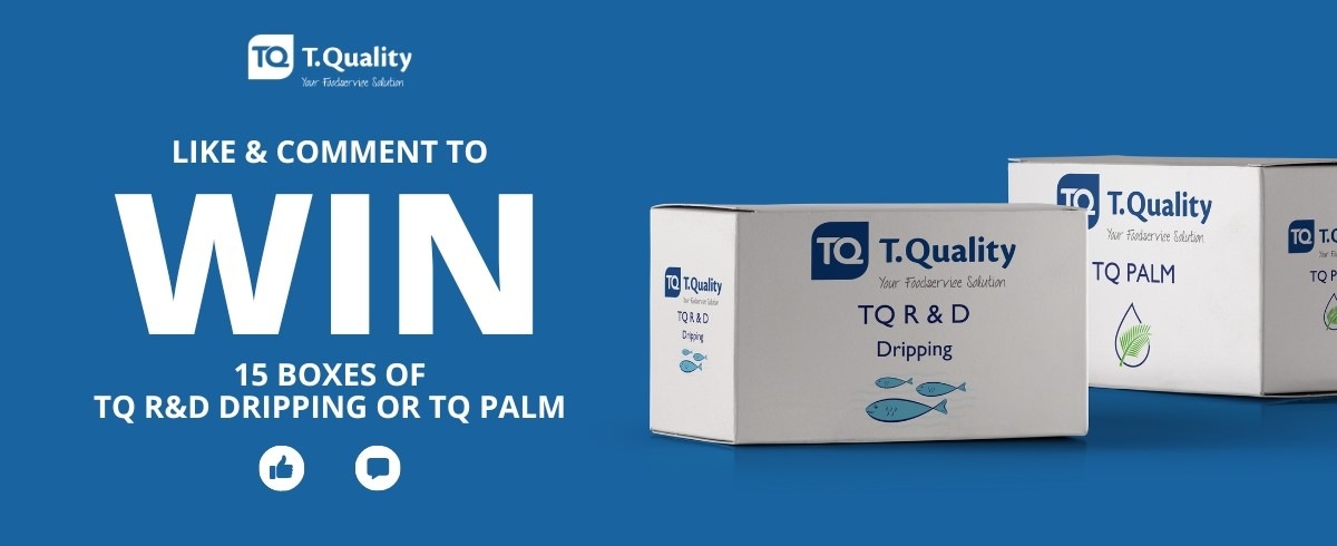 Check out our Facebook page for a chance to win 15 boxes of TQ R&D Dripping TQ Palm Oil